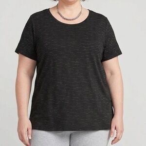 MONDETTA Short Sleeve Black & White Recycled Polyester Workout T-Shirt Sz Large